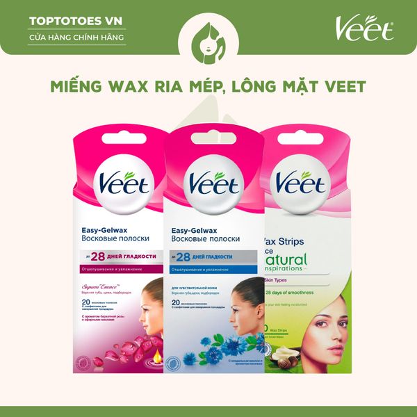 Miếng wax ria mép, lông mặt Veet