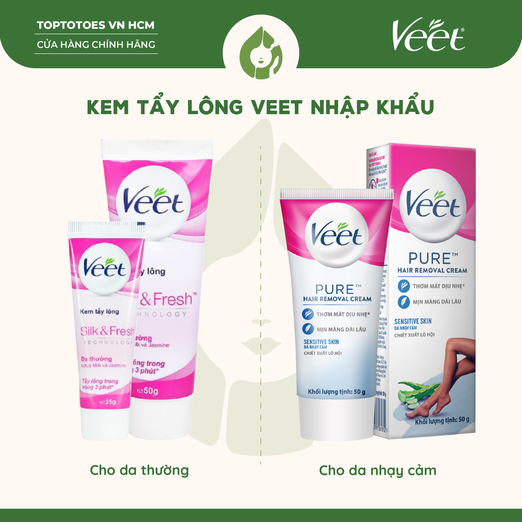 Kem tẩy lông Veet - Hồng 50g (da thường)