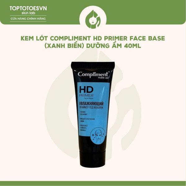 Kem lót Compliment HD Primer Face Base (xanh biển) dưỡng ẩm 40ml