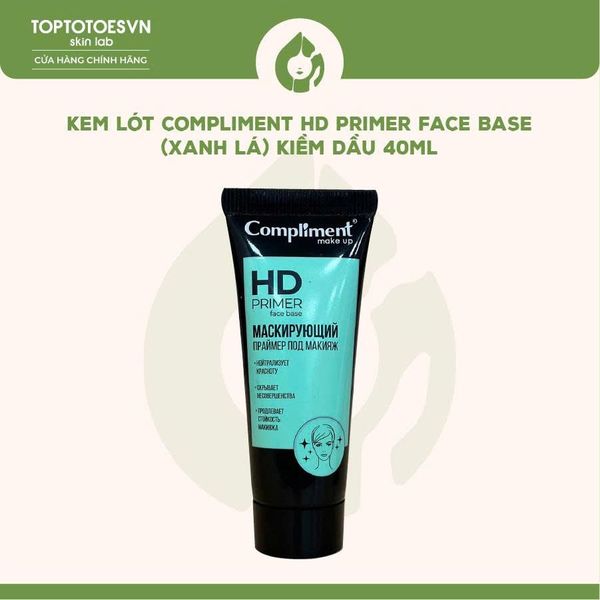 Kem lót Compliment HD Primer Face Base (xanh lá) kiềm dầu 40ml