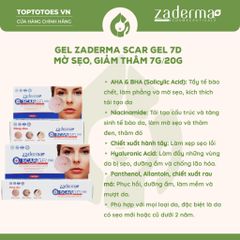 Gel trị sẹo Zaderma Scar Gel 7D - 7g