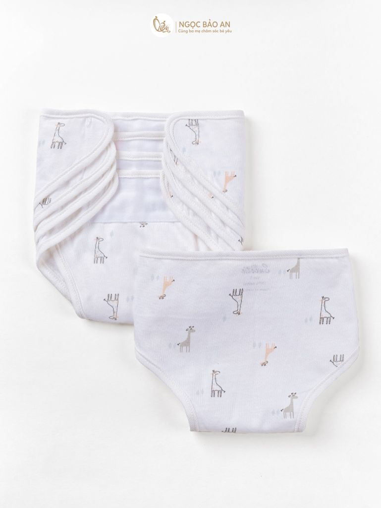 Tã dán sơ sinh in hình Honey cotton