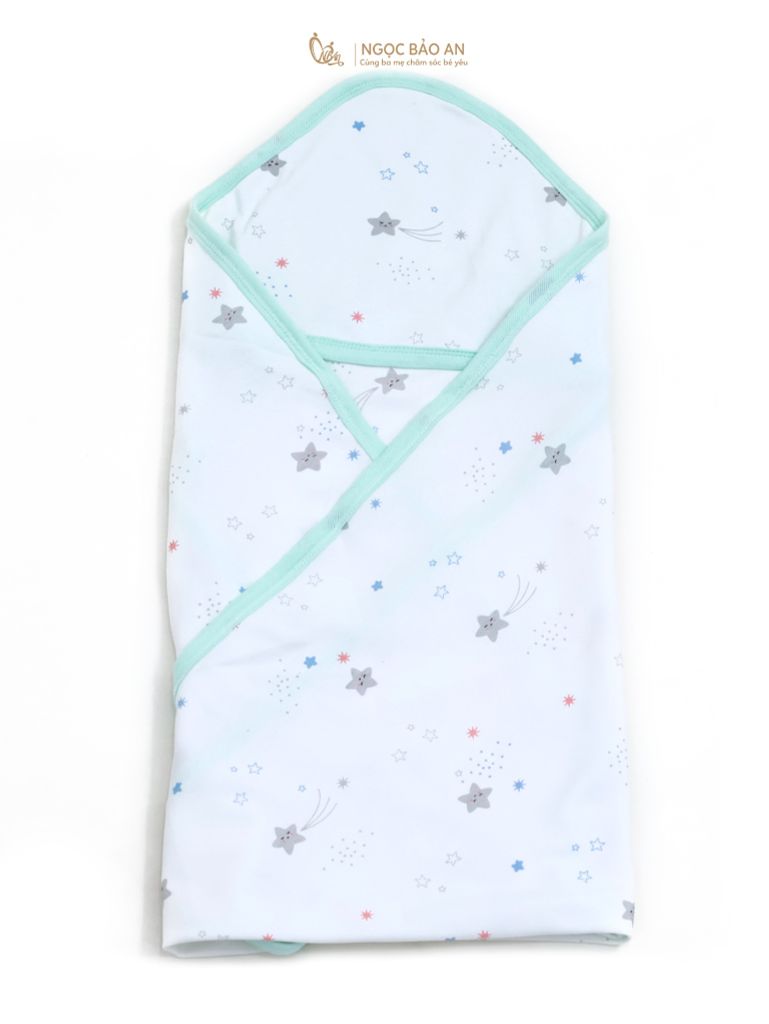 [M&B] Khăn choàng ủ sơ sinh 2 lớp mềm mại