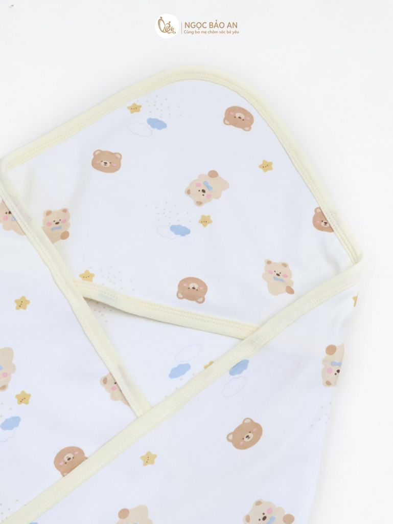 [M&B] Khăn choàng ủ sơ sinh 2 lớp mềm mại