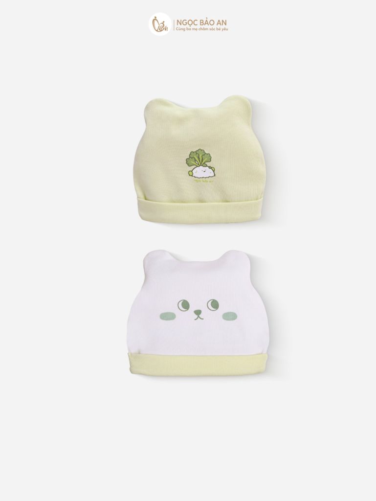 [M&B] Set 2 nón bo cotton củ cải và ốc sên