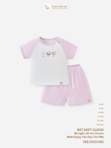 [M&B] Bộ ngắn cài vai enjoy the day PM (NB-24m)