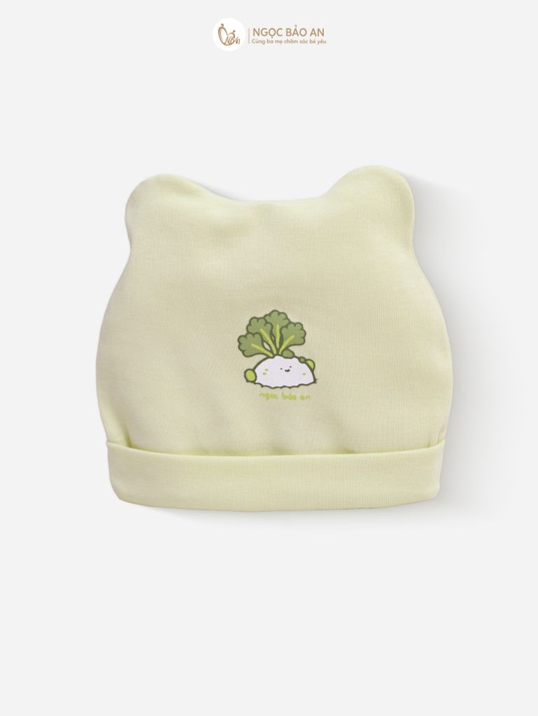 [M&B] Set nón bao tay chân bo cotton sơ sinh củ cải