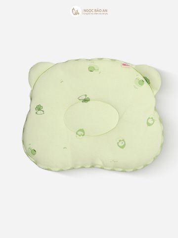 [M&B] Gối nằm cotton hình mặt gấu in hình họa tiết củ cải & ốc sên 24x27cm