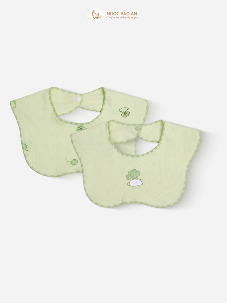 [M&B] Combo Sơ Sinh cotton tone Xanh Bơ in hình họa tiết đầy đủ phụ kiện(CBSScotton2025)