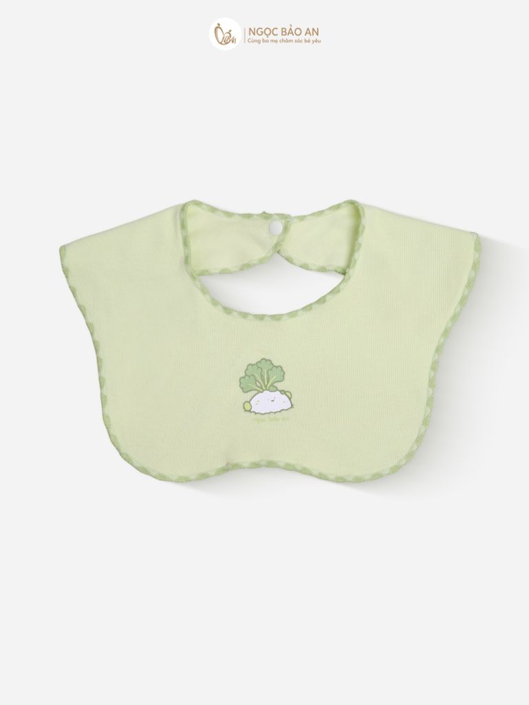 [M&B] Set 2 yếm nút cotton củ cải và ốc sên