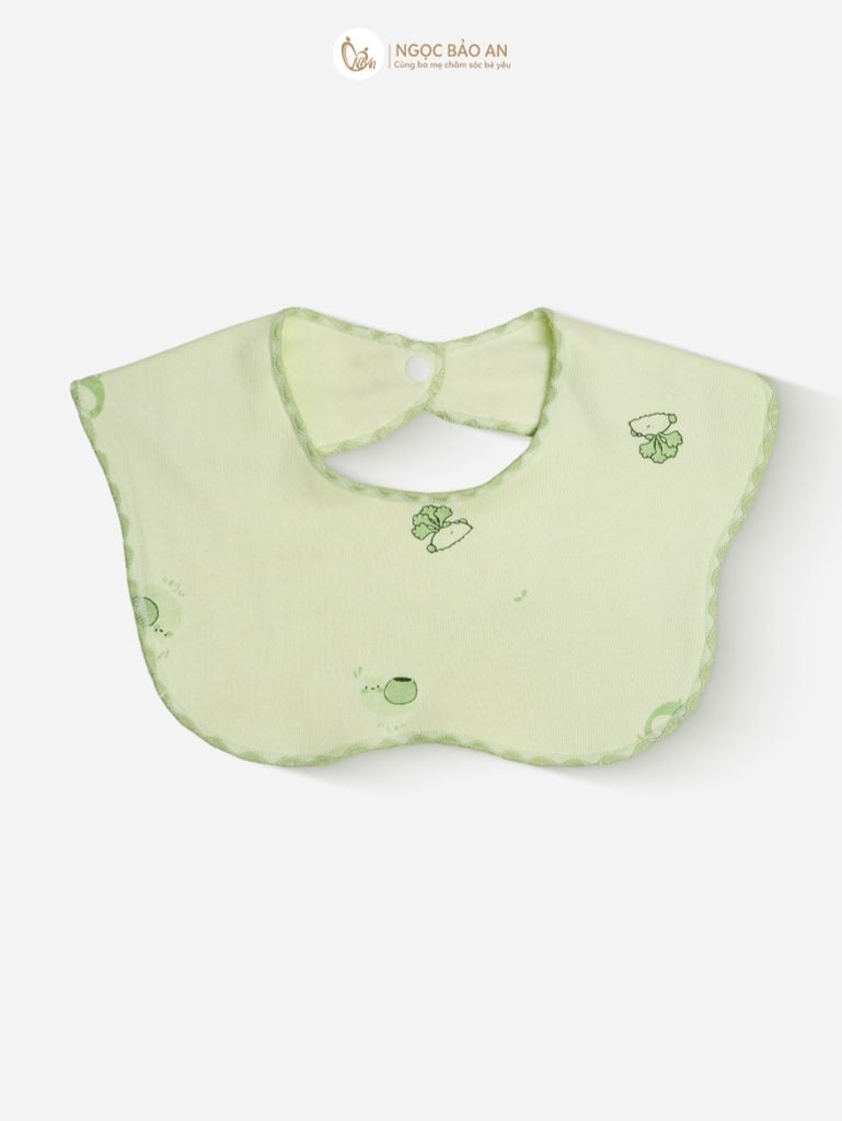 [M&B] Set 2 yếm nút cotton củ cải và ốc sên