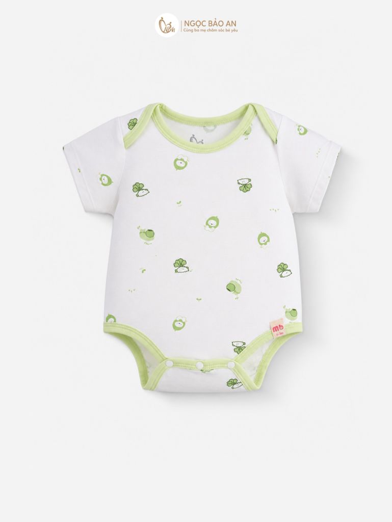 [M&B] Combo Sơ Sinh cotton tone Xanh Bơ in hình họa tiết đầy đủ phụ kiện(CBSScotton2025)