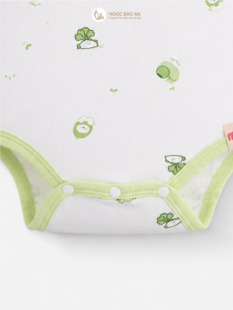 [M&B] Bodychip tay ngắn cotton củ cải và ốc sên