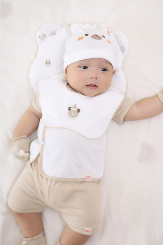 [M&B] Bộ ngắn cài bên cotton gấu nâu PM