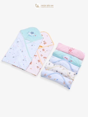 [M&B] Khăn choàng ủ sơ sinh 2 lớp mềm mại