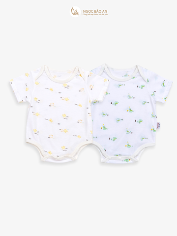 [HONEY] Bộ bodychip tay ngắn cotton sơ sinh