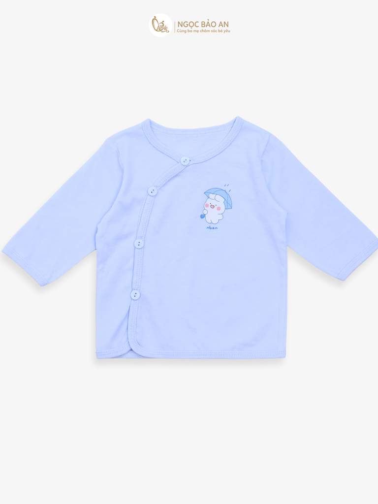 [HONEY] Set 5 áo cotton in hình dành cho bé sơ sinh