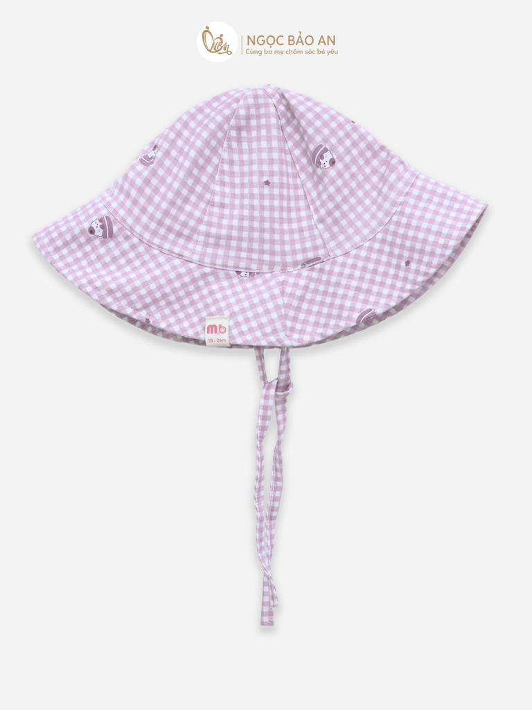 [M&B] BST CANDY: Set áo tay ngắn + Quần giả váy kèm nón bèo cotton M&b cho bé (Kẹo Dâu)