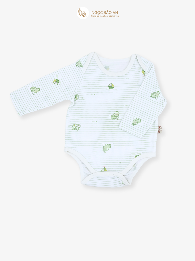 [MẪU 2025] Bodychip tay dài cotton Honey sơ sinh cho bé (Nb-6m)