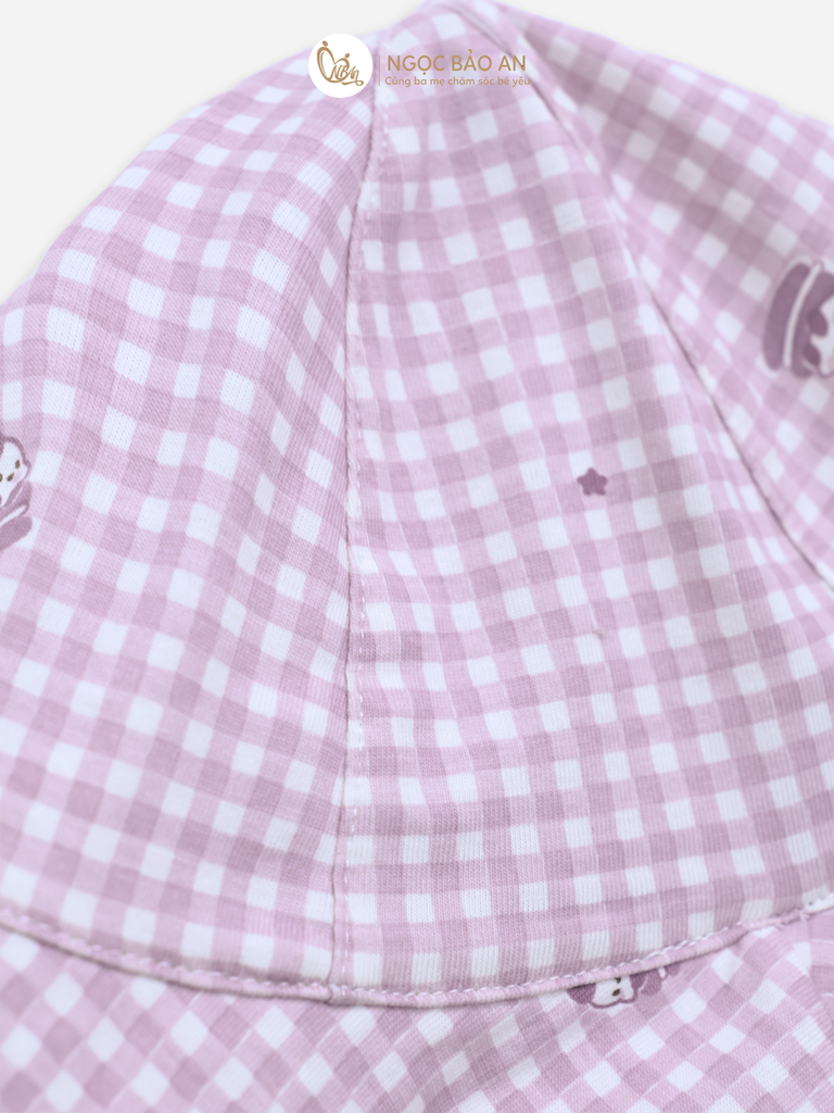 [M&B] BST CANDY: Set áo tay ngắn + Quần giả váy kèm nón bèo cotton M&b cho bé (Kẹo Dâu)