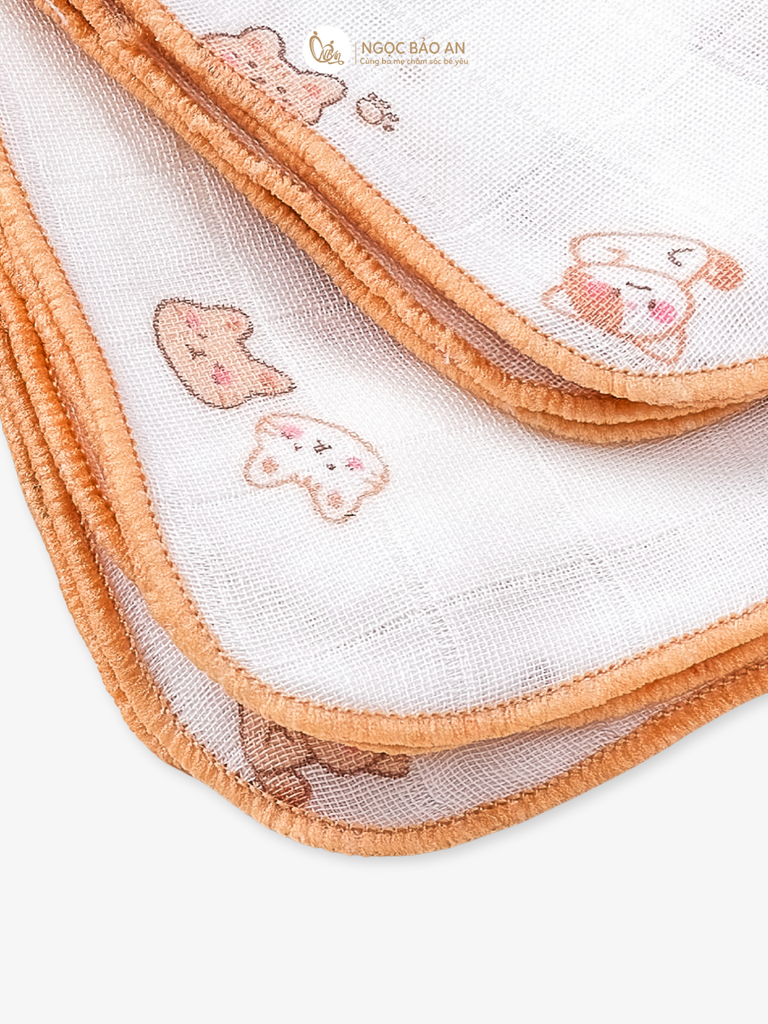 [M&B] Khăn gạc in hình đáng yêu cho bé
