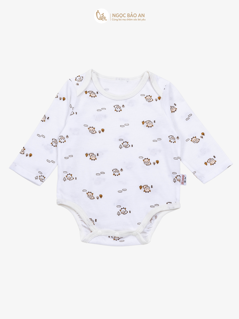 [HONEY] Bộ bodychip tay dài cotton sơ sinh