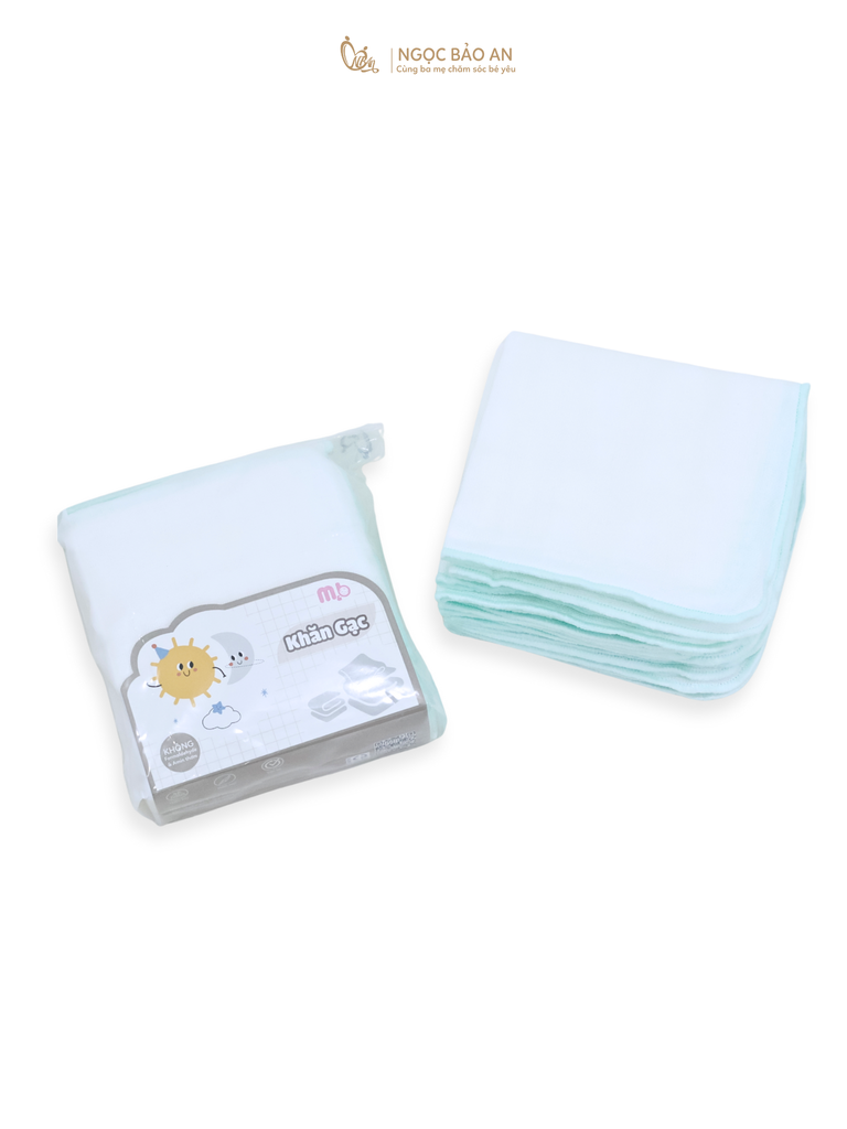 [M&B] Khăn Gạc Sữa Cao Cấp 4 Lớp M&b 25x28cm