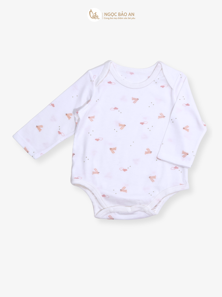 [HONEY] Bộ bodychip tay dài cotton sơ sinh