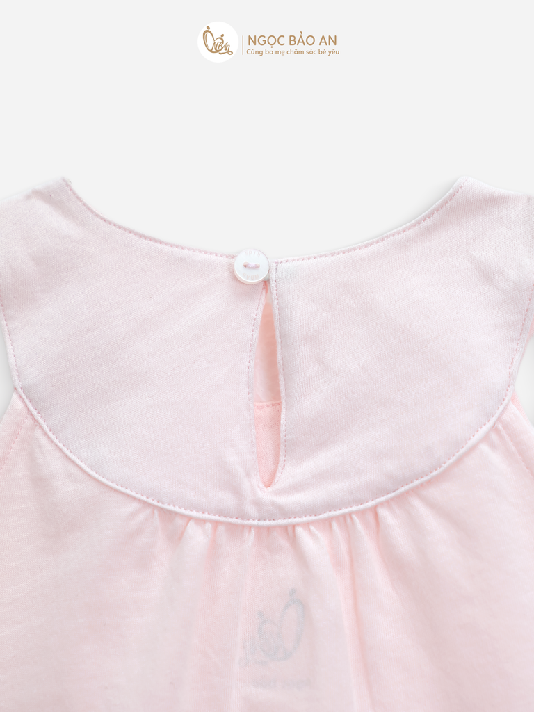 [M&B] Đầm dáng yếm xòe cotton M&b tone hồng (Rabbit)