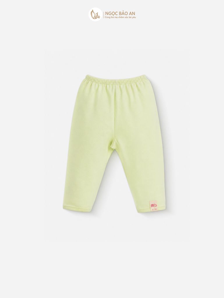 [M&B] Bộ tay dài cài bên cotton củ cải xanh bơ