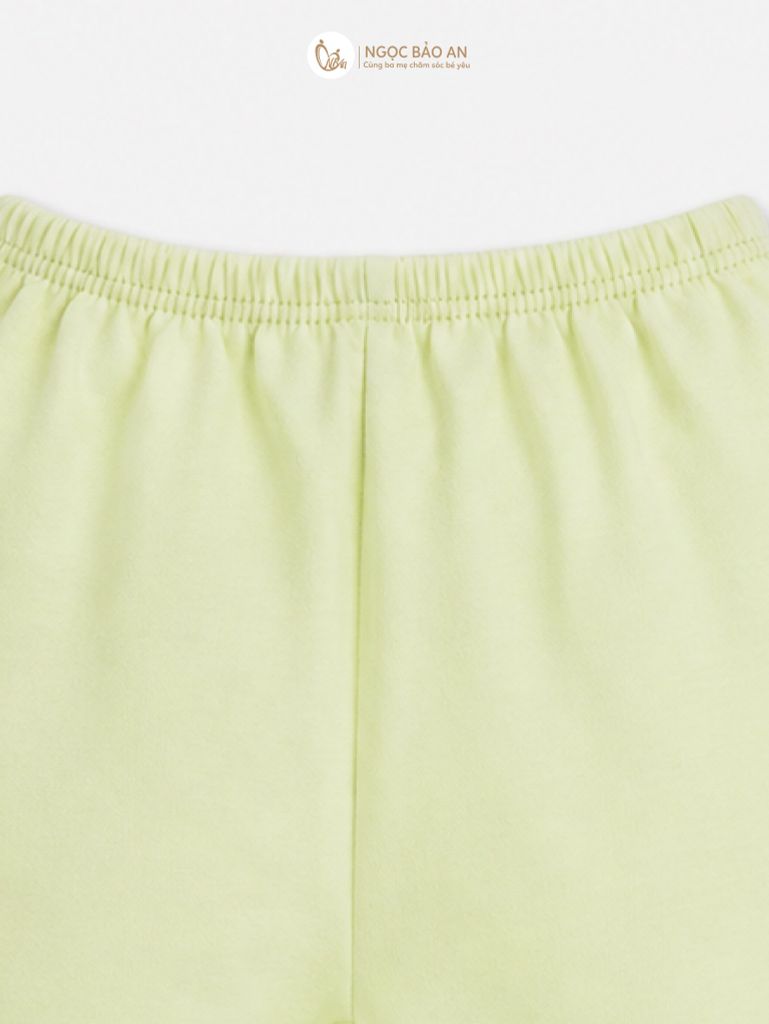 [M&B] Bộ tay dài cài bên cotton củ cải xanh bơ