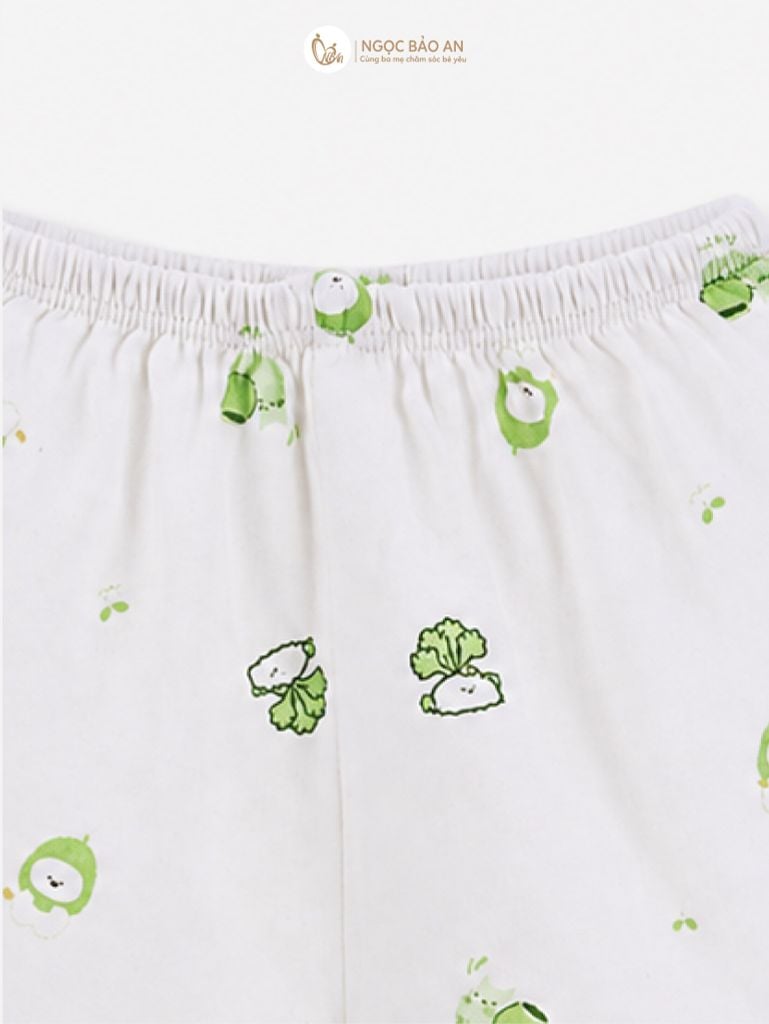 [M&B] Bộ ngắn cài bên cotton củ cải ốc sên