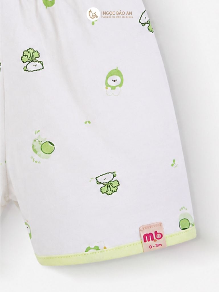 [M&B] Bộ ngắn cài bên cotton củ cải ốc sên