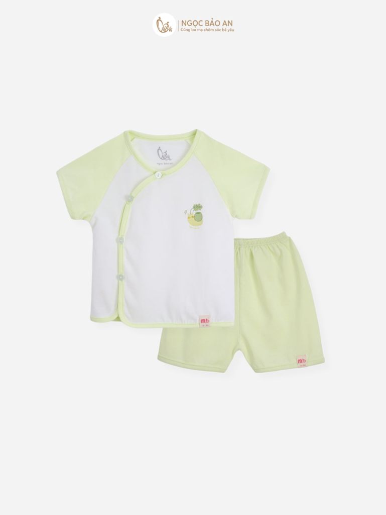 [M&B] Bộ ngắn cài bên cotton ốc sên PM