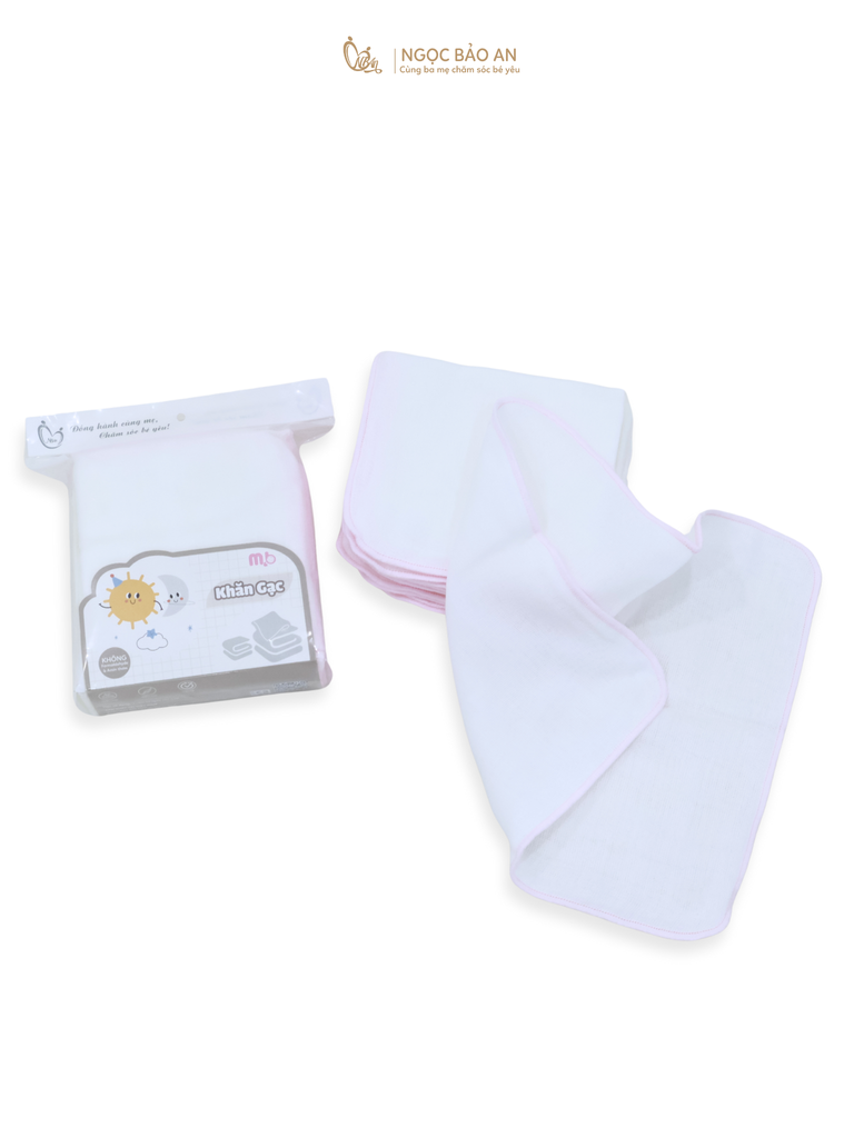 [M&B] Khăn Gạc Sữa Cao Cấp 4 Lớp M&b 25x28cm