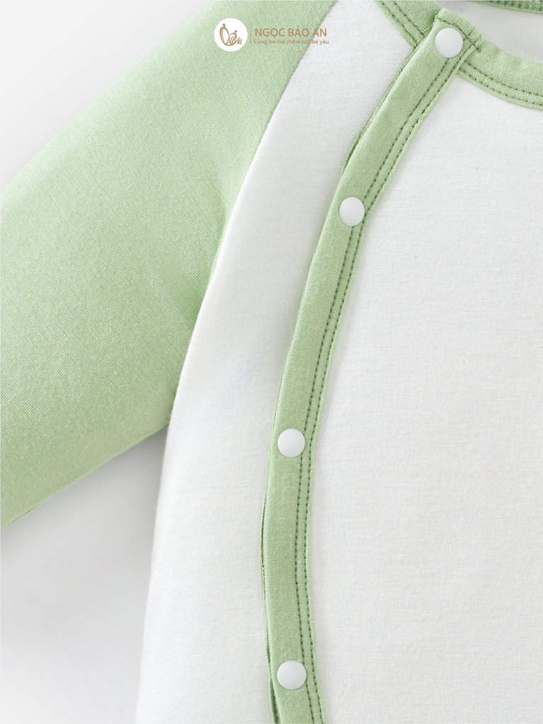 [M&B] Bodysuit dài tay dài cài chéo little dino (NB-12m)