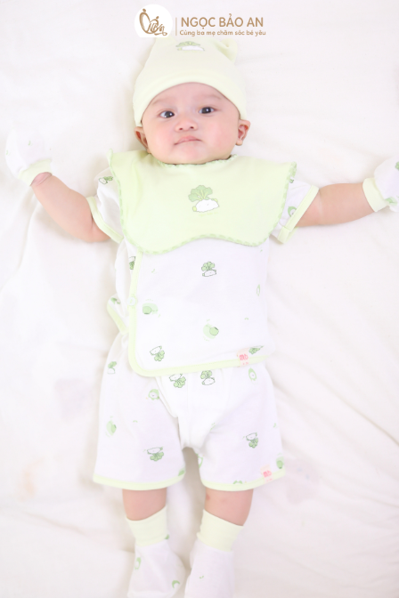 [M&B] Bộ ngắn cài bên cotton củ cải ốc sên