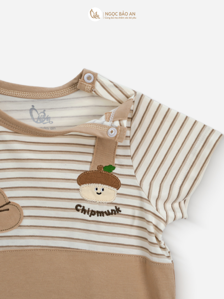 [M&B] BST SÓC: Bodychip bé Trai M&B cotton (Sóc & Hạt dẻ)