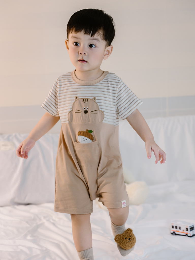 [M&B] BST SÓC: Body đùi bé Trai M&B cotton (Sóc & Hạt dẻ)
