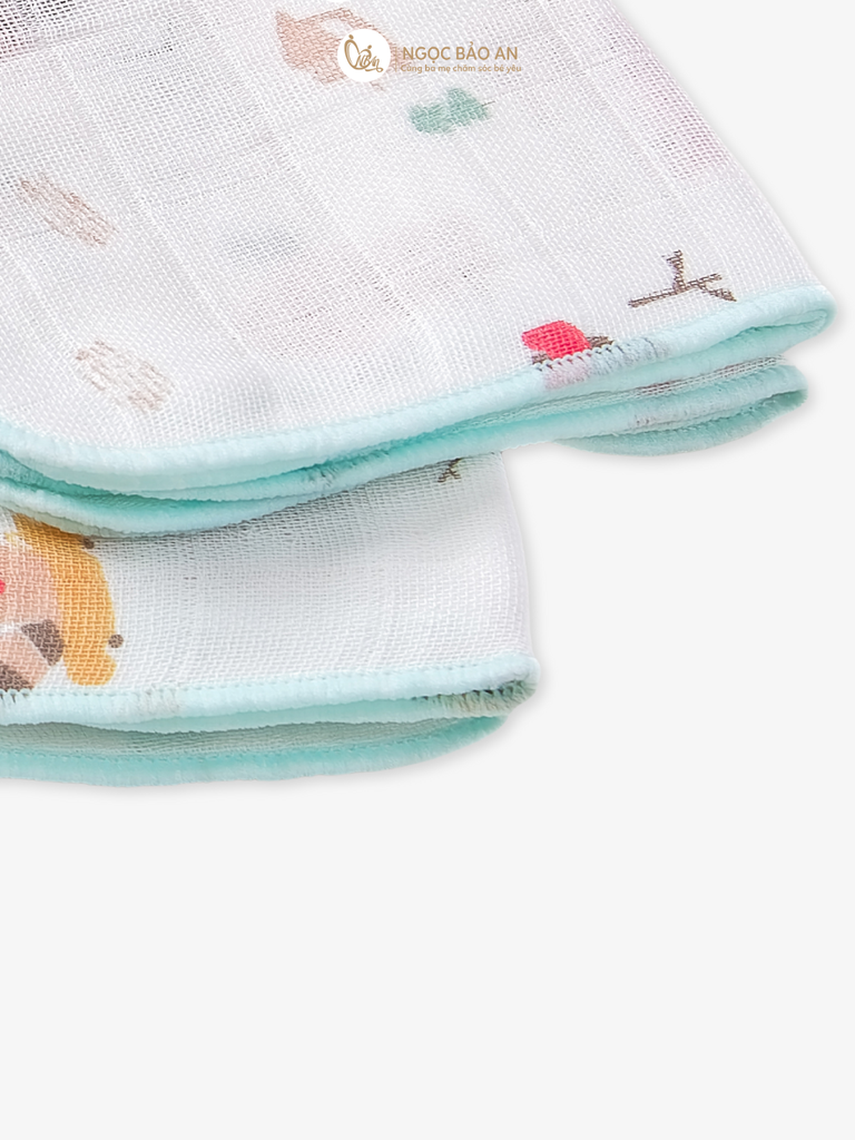 [M&B] Khăn gạc in hình đáng yêu cho bé