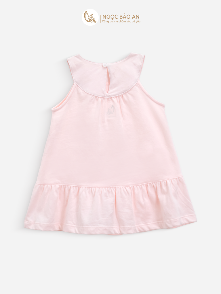 [M&B] Đầm dáng yếm xòe cotton M&b tone hồng (Rabbit)