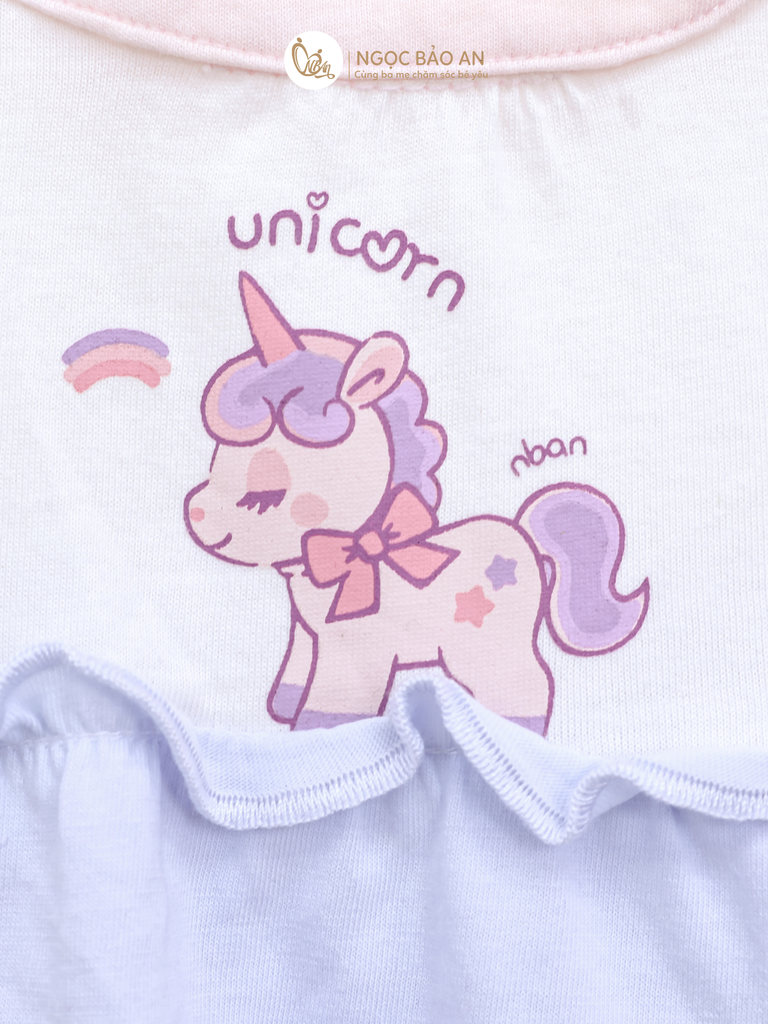 [M&B] Đầm tầng dáng yếm xòe cotton M&b tone tím (Unicorn)