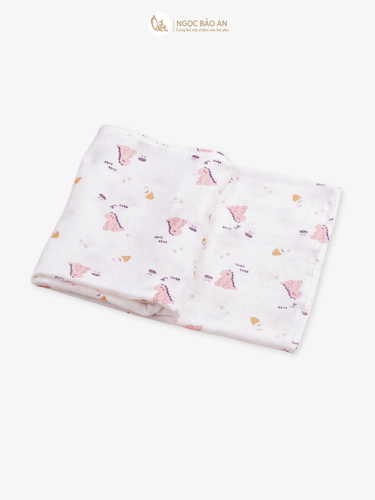 Khăn Bamboo 2 lớp in hình M&B (100x110cm)