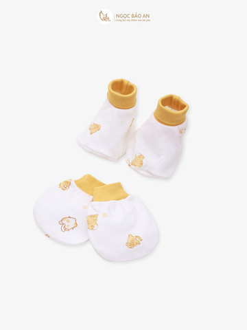 [HONEY] Bộ bao tay chân Honey cotton nhiều hoạ tiết đáng yêu cho bé
