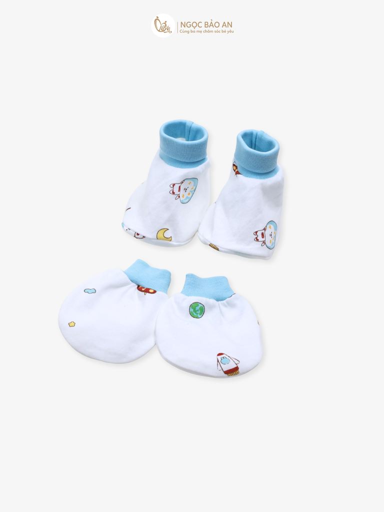 [HONEY] Bộ bao tay chân Honey cotton nhiều hoạ tiết đáng yêu cho bé