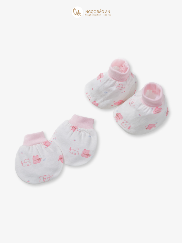 [HONEY] Bộ bao tay chân sơ sinh Honey cotton