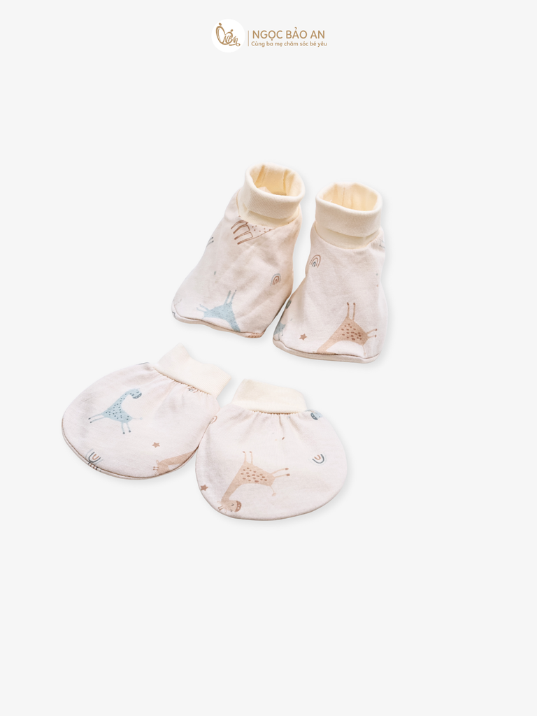 [HONEY] Bộ bao tay chân Honey cotton nhiều hoạ tiết đáng yêu cho bé