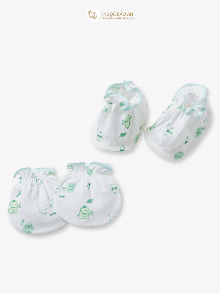 [HONEY] Bộ bao tay chân sơ sinh Honey cotton