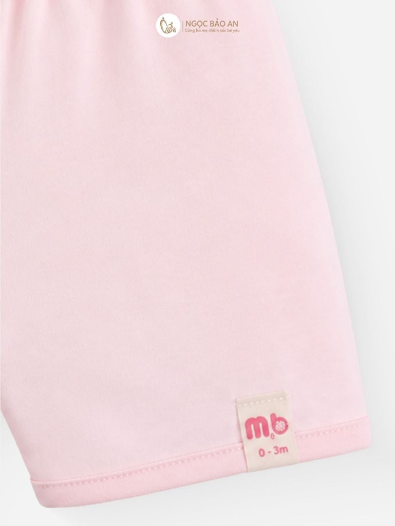 [M&B] Bộ ngắn cài bên cotton caro hồng đào