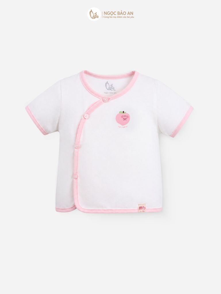 [M&B] Bộ ngắn cài bên cotton hồng đào